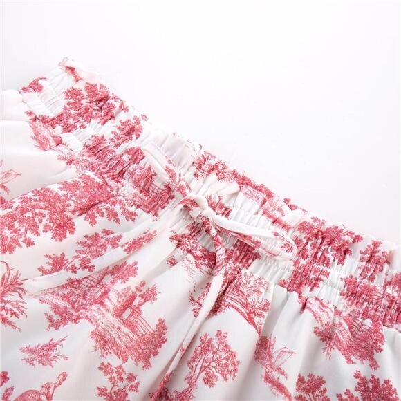 Renaissance Maxi Skirts for Women Red White - Picture 2 of 5